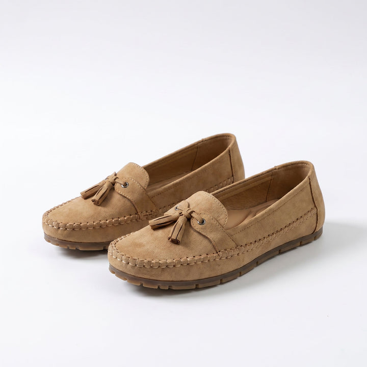 Elise | Tassel Suede Moccasins