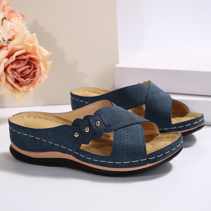 Mireya | Cross Strap Mule Sandals