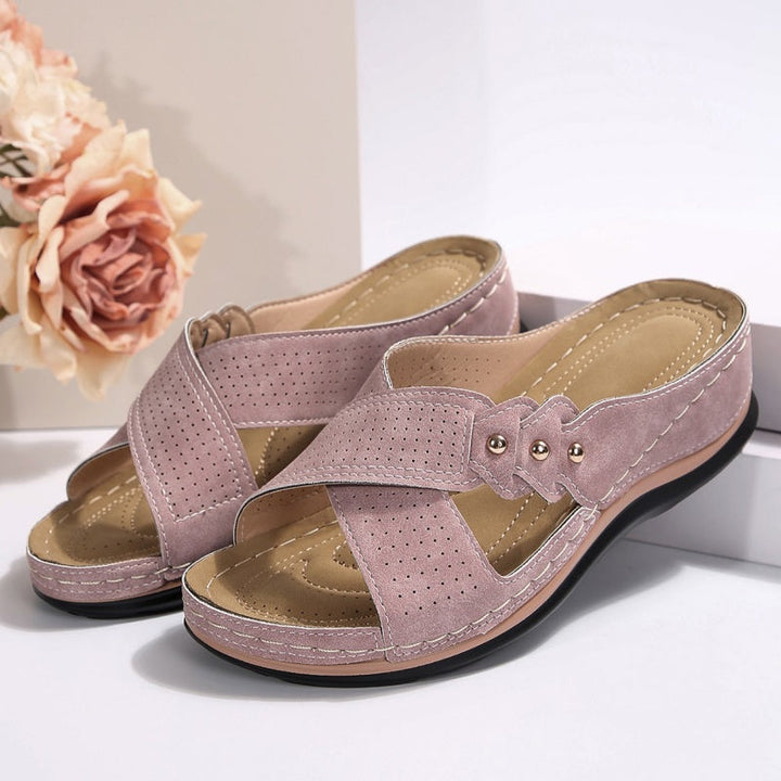 Mireya | Cross Strap Mule Sandals